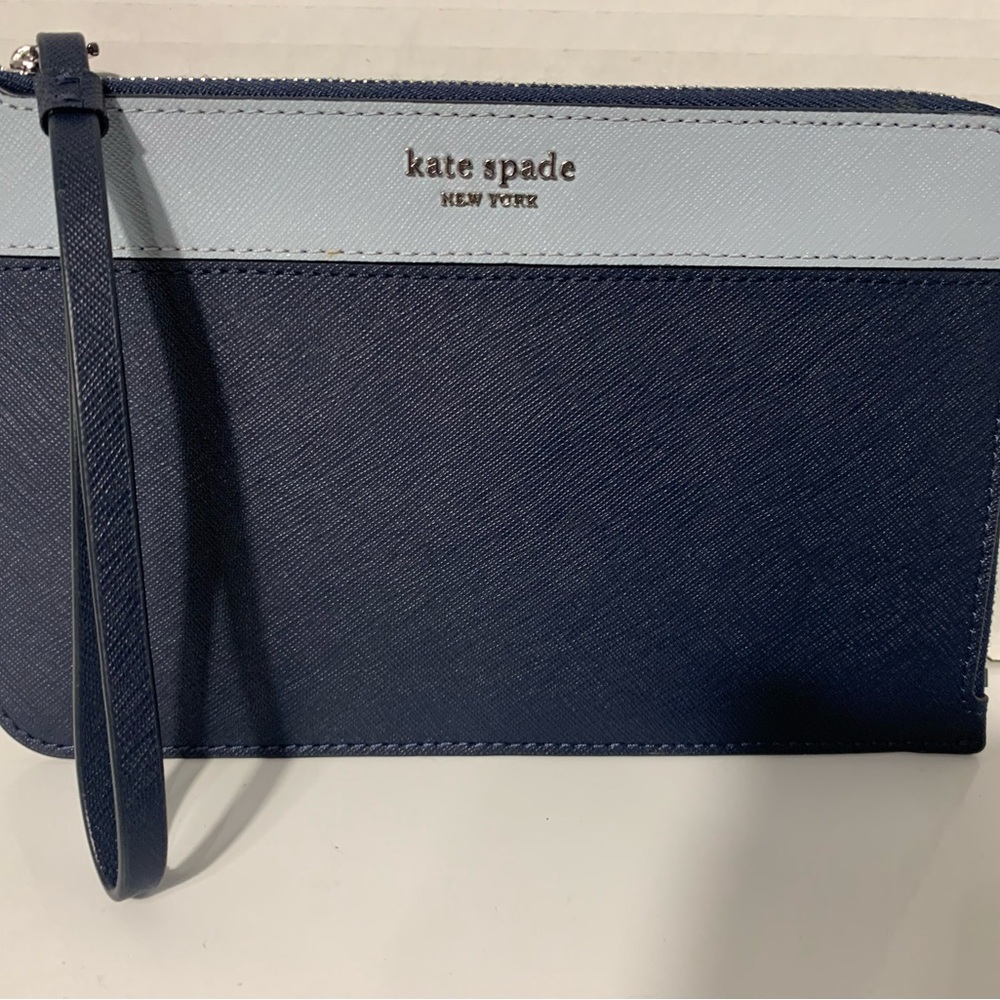Kate Spade Cameron Two-Tone Blue Wristlet